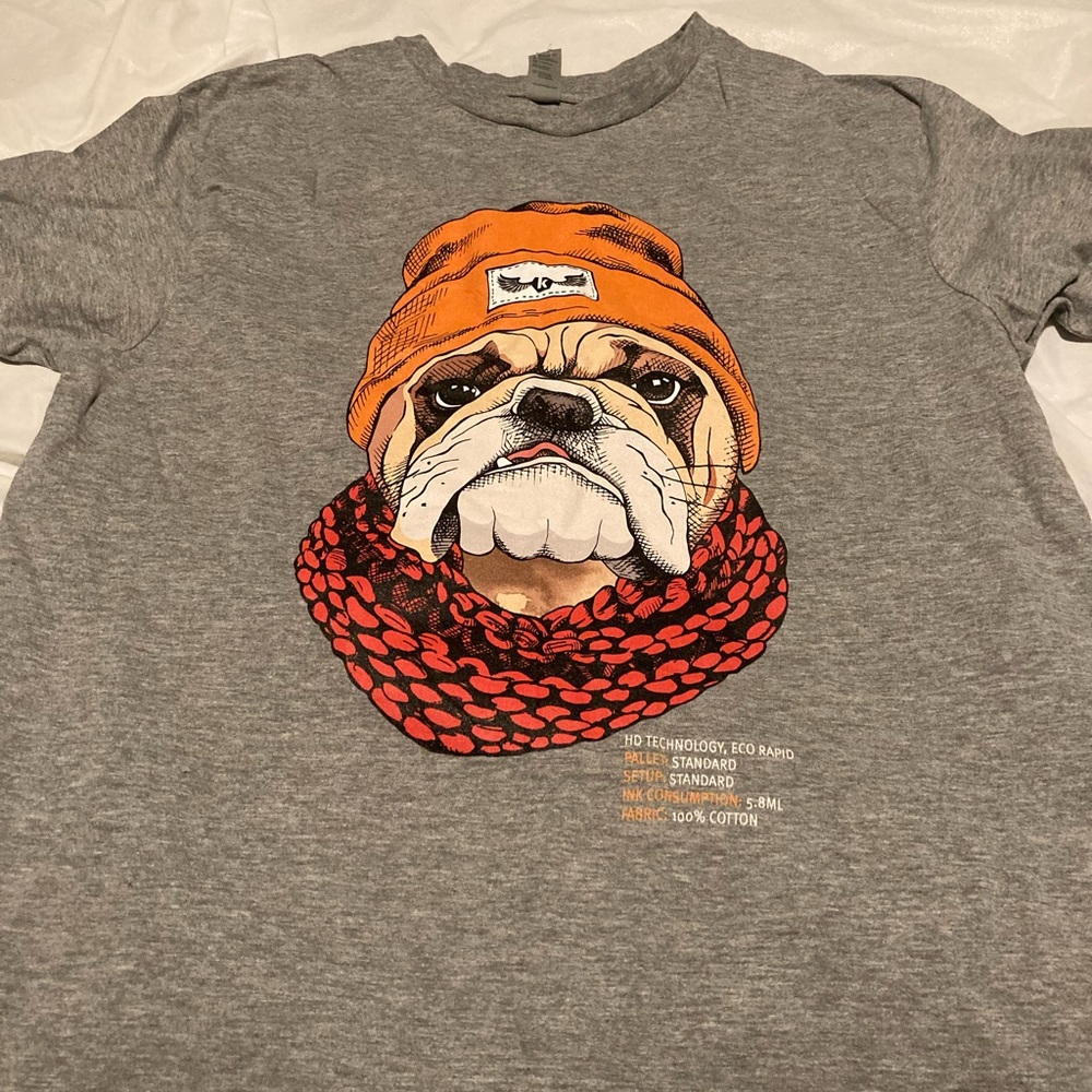 Men’s graphic tee bulldog bull dawg dog casual